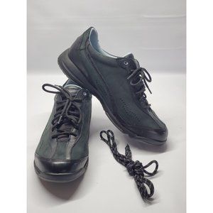 Hush Puppies Lace-Up Black  Leather Sz8EW 495
